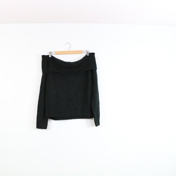*Reitmans Black Off The Shoulder Long Sleeve Sweater - Picture 2 of 4